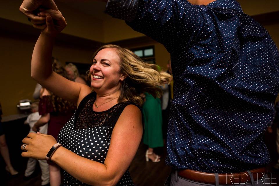 Guests dancing