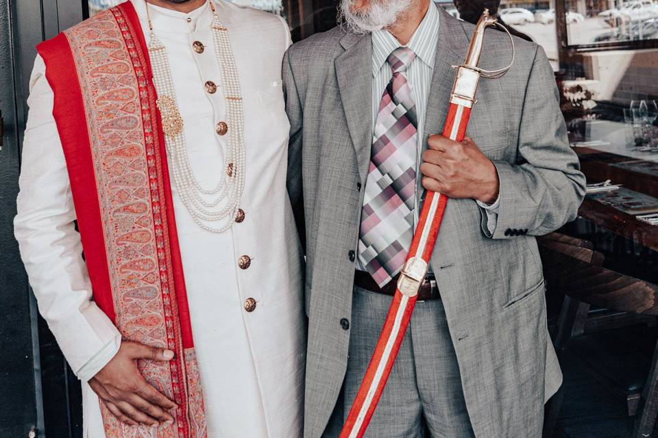 The proud groom and his father