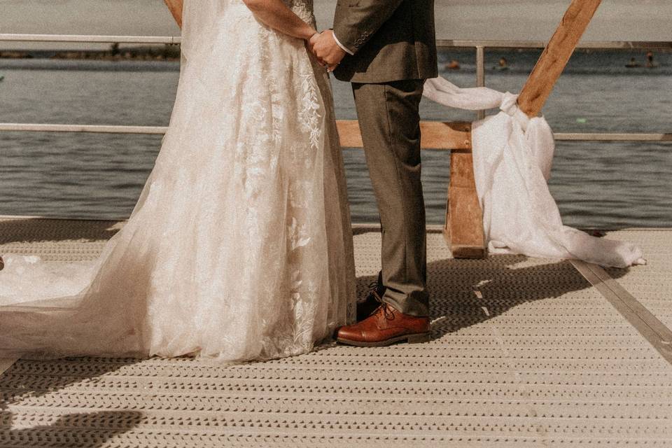 Beautiful waterfront wedding