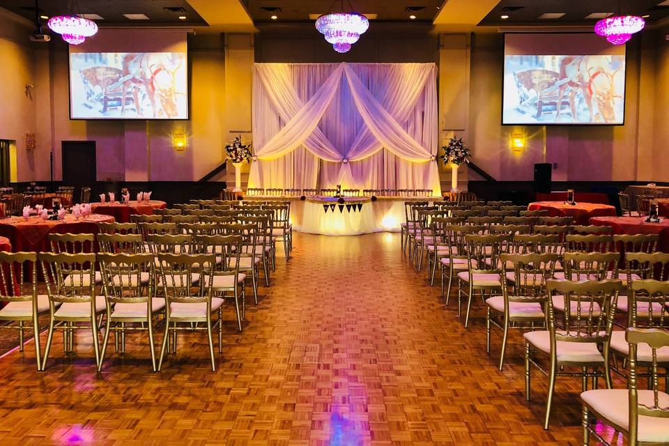 Wedding ceremony setup