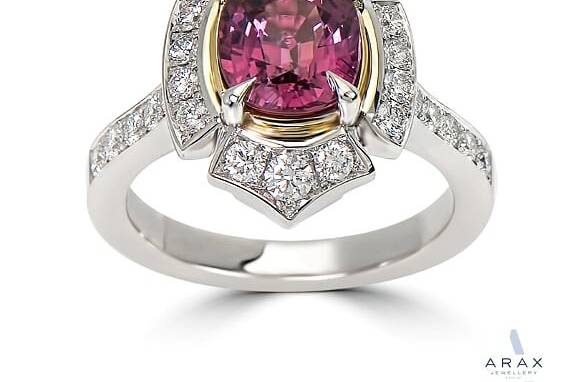 Pink diamond ring