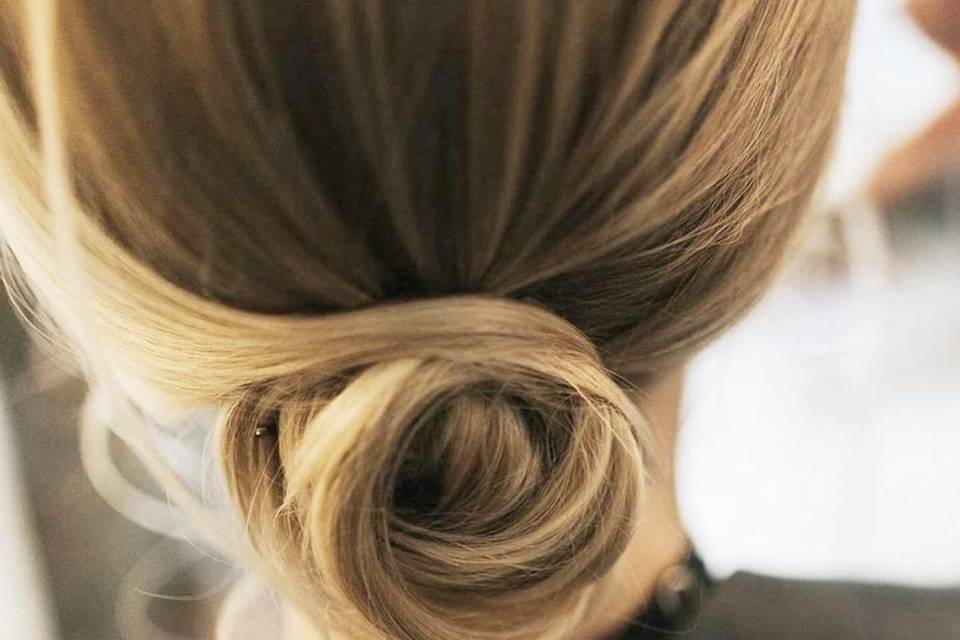 Delicate clean updo