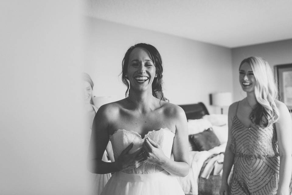 Candid wedding photography