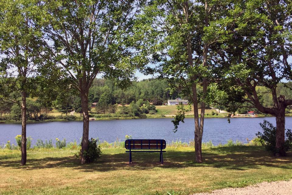 Lakeside bench