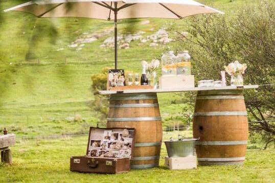 Wine Barrel Cake Stand