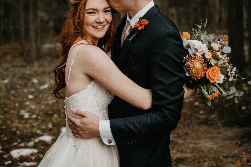 Red head bride