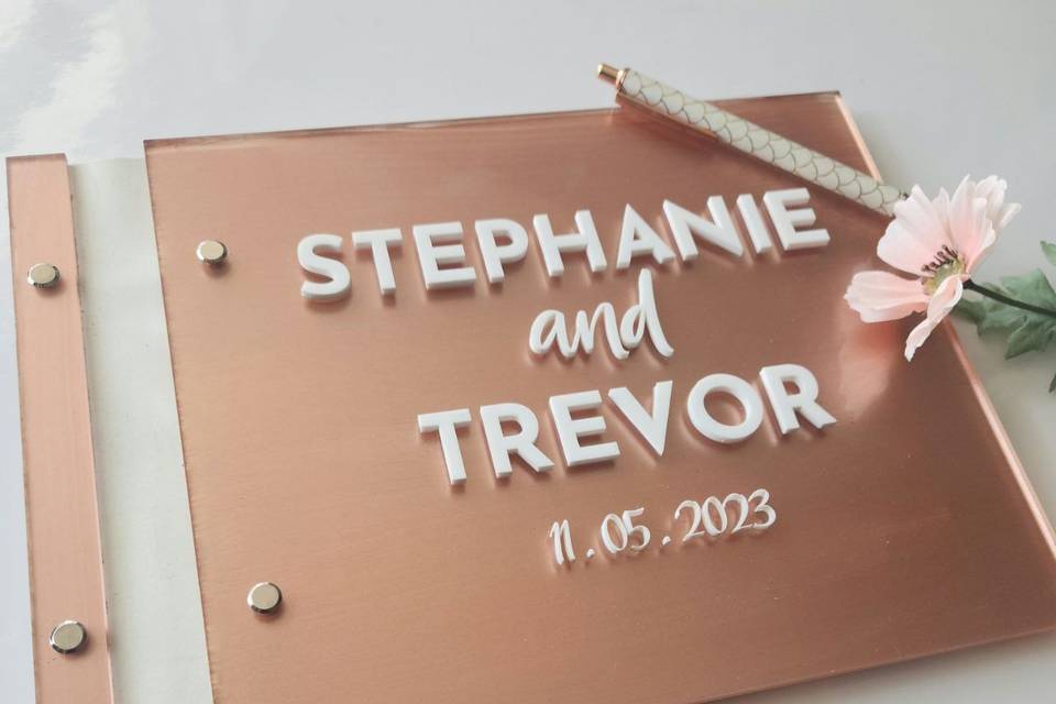 Acrylic guest book