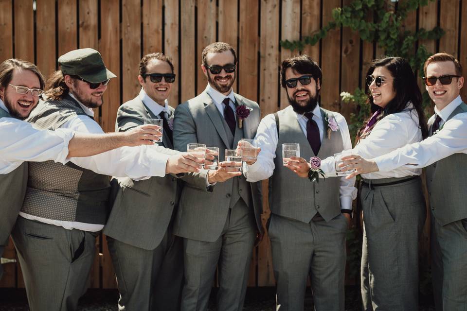 Groom and groomsmen