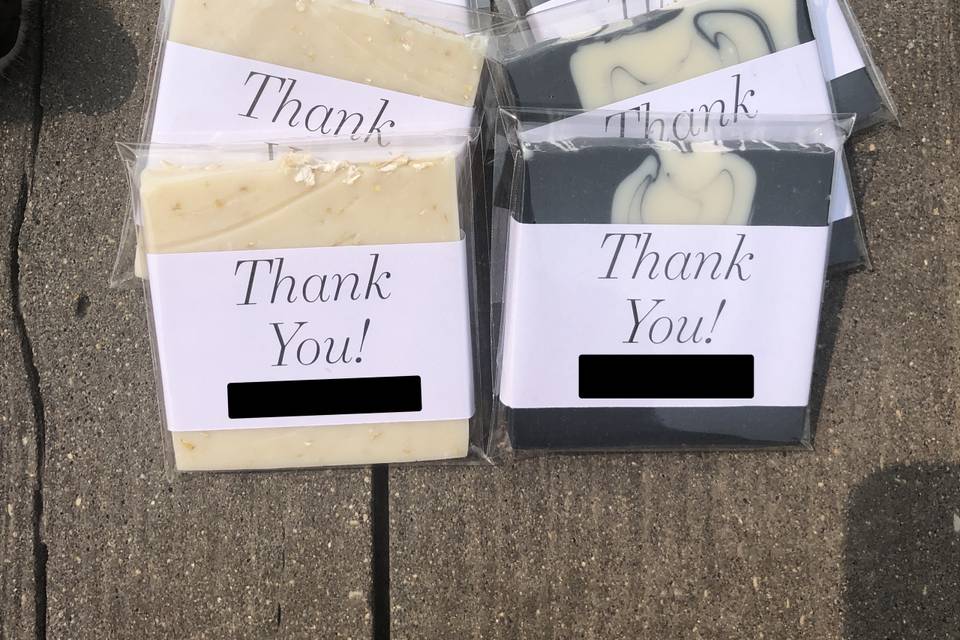 Natural soap thank you gifts
