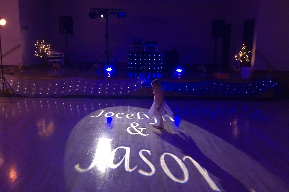 Edmonton Wedding DJ, with gobo