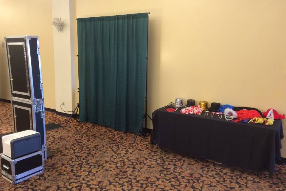 Photo booth setup with props 2
