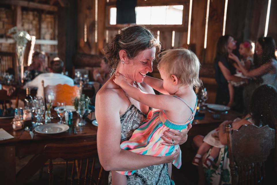 Mother & child at reception