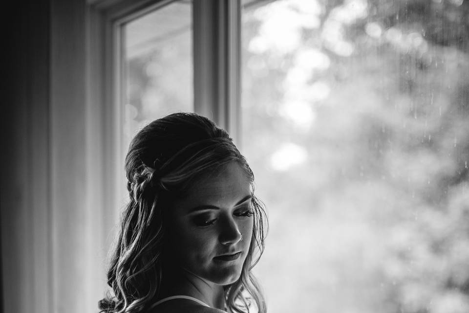 Bride in the window