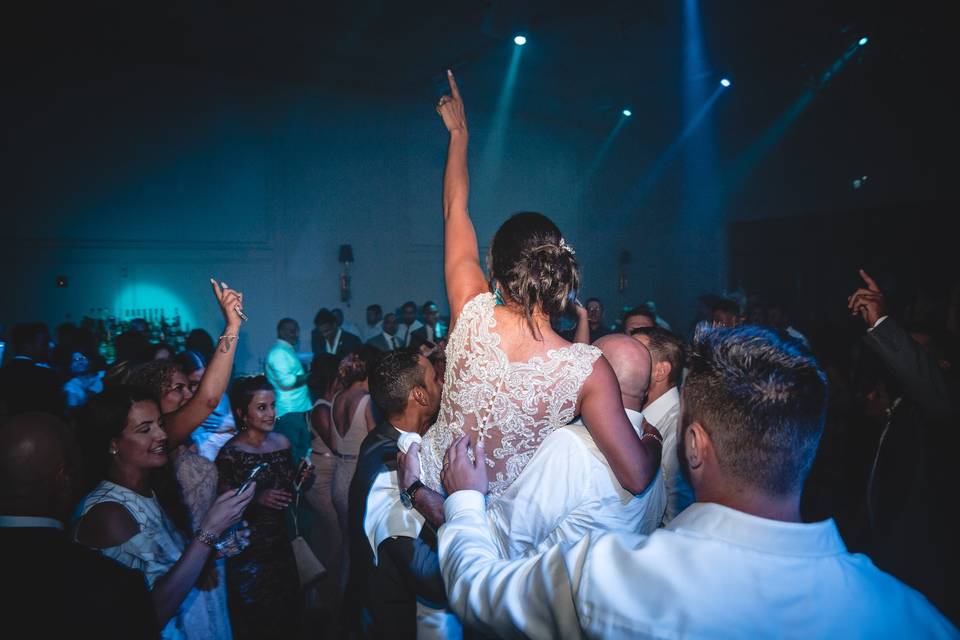 Bride at reception