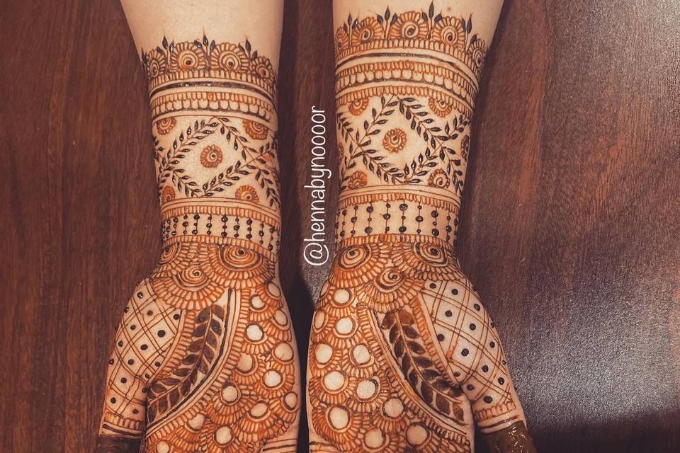 Bridal henna-mid arm length