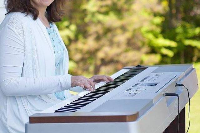 Intimate outdoor wedding.