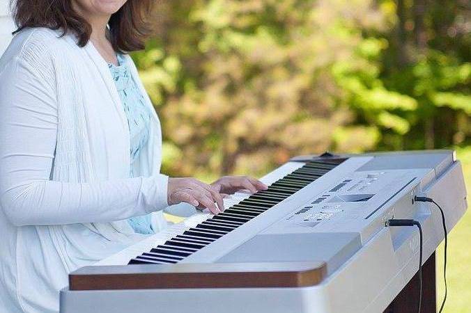 Intimate outdoor wedding.