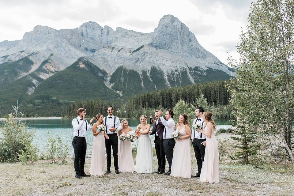Bridal Party in Canmore
