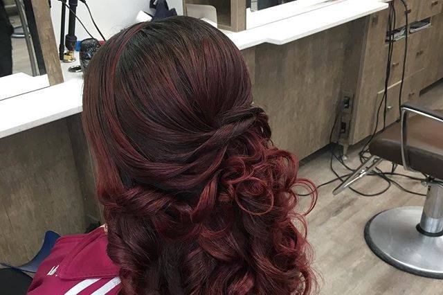 Curls with rich color