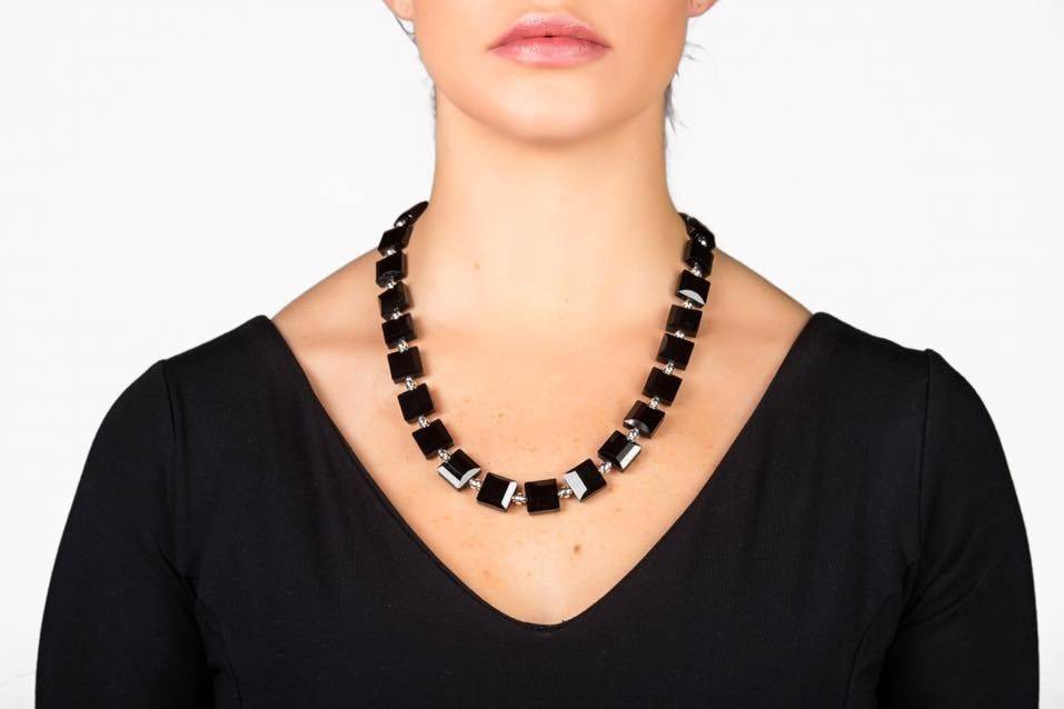 Black stone necklace