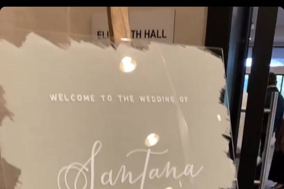 Acrylic Welcome Sign