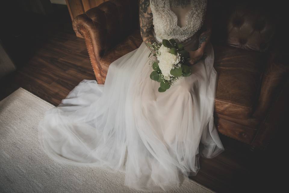 Wedding dress details.