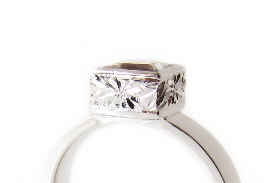 Daisy Princess Cut Ring