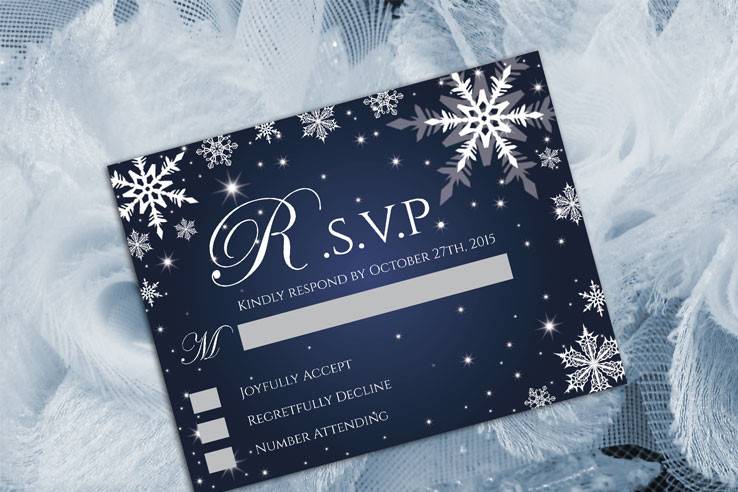 Navy Blue invitation