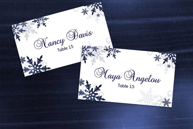 Winter Place Cards