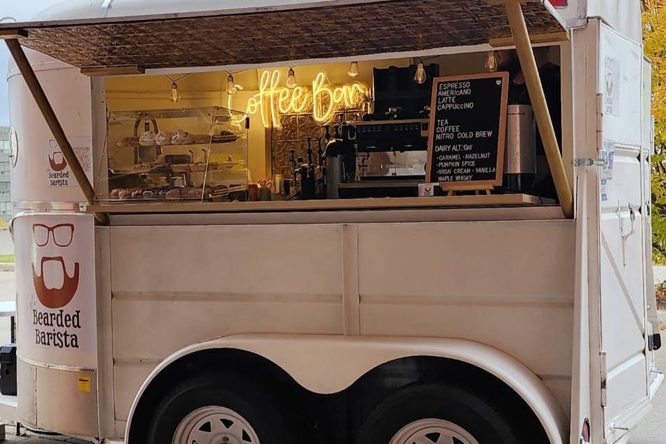 Mobile coffee bar catering