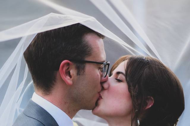 Romantic kiss