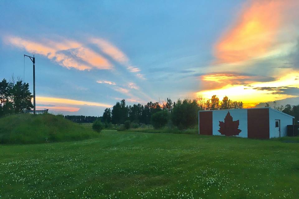 Canada shed & rope swing hill