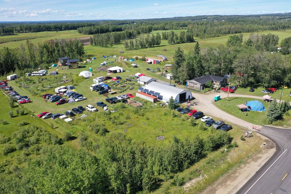 Air photo during an event