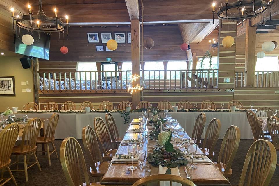 Fun wedding set-up