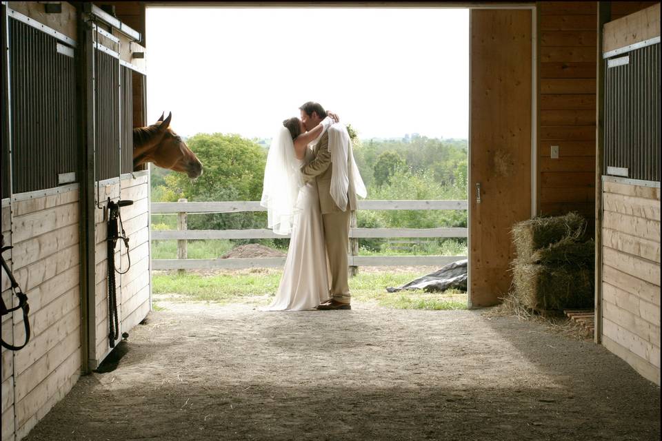 Kiss at the stables