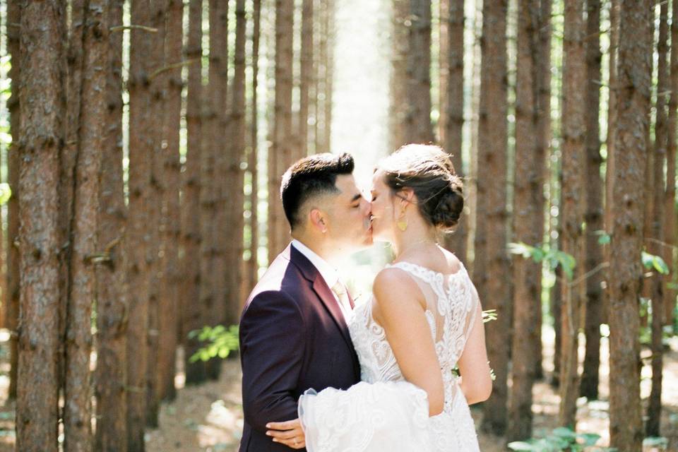 Bride and groom portrait