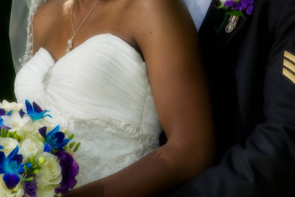 Military wedding portrait