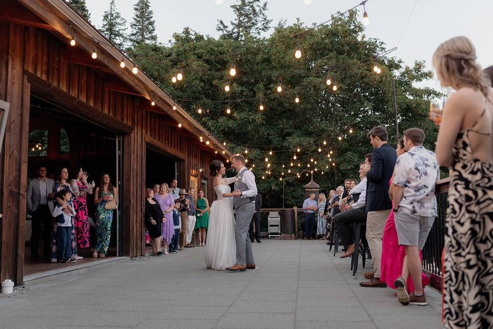 First dance on patio