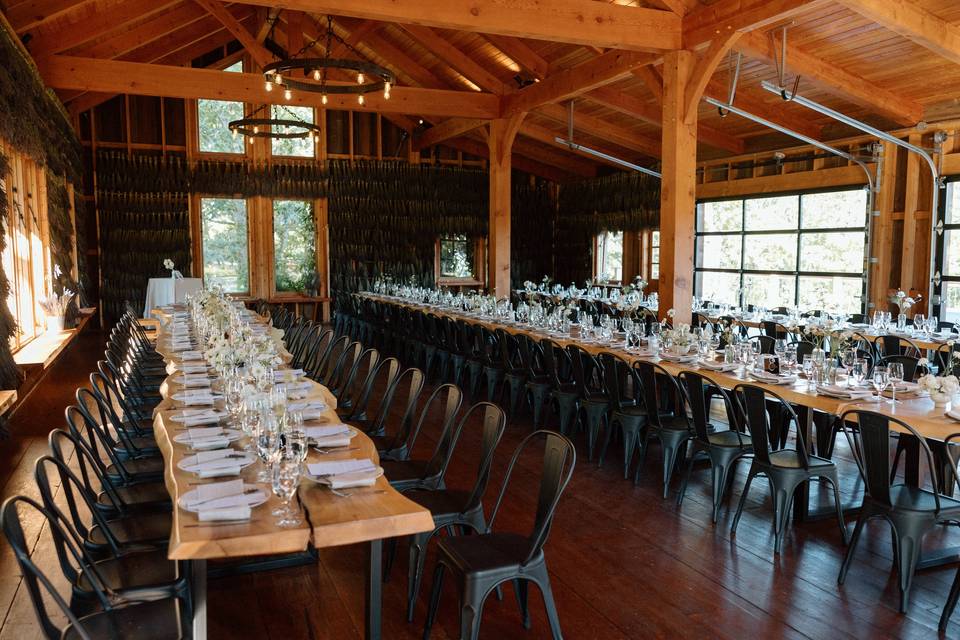 Our cedar tables and chairs