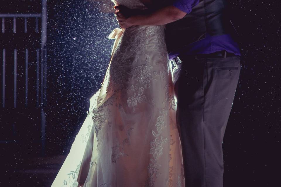 Night time wedding portraits