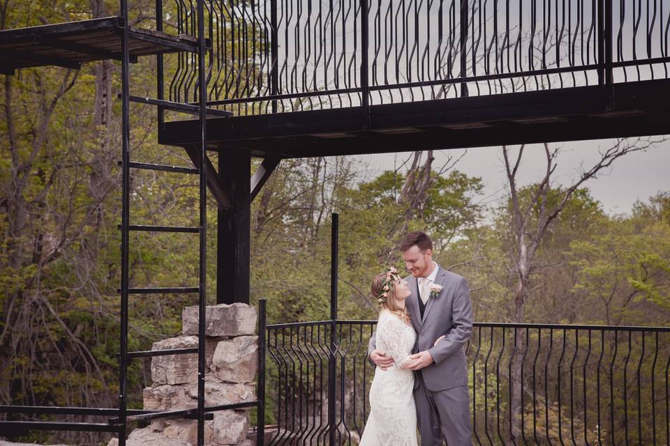 Water fall wedding photography