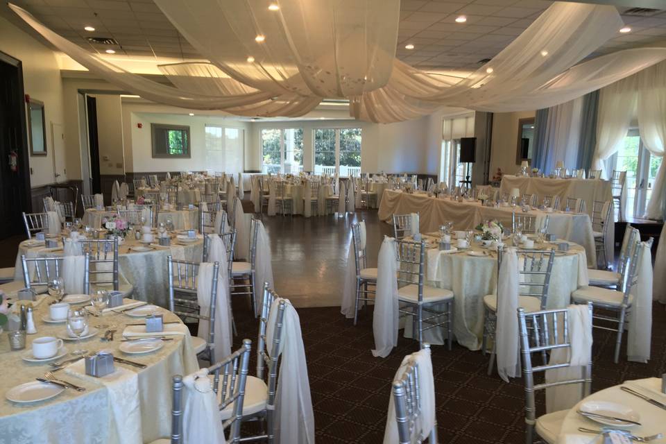 Wedding reception in the ballroom