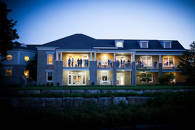 Night view of the Clubhouse