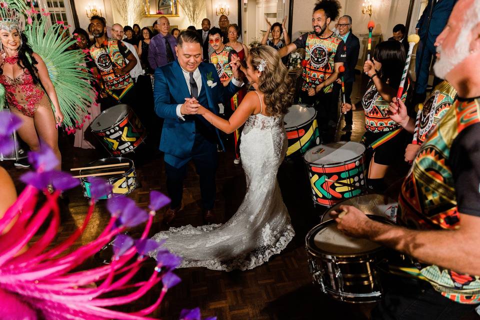 Dancing during reception