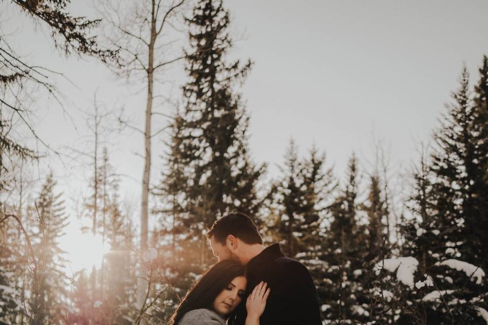 Winter engagement session