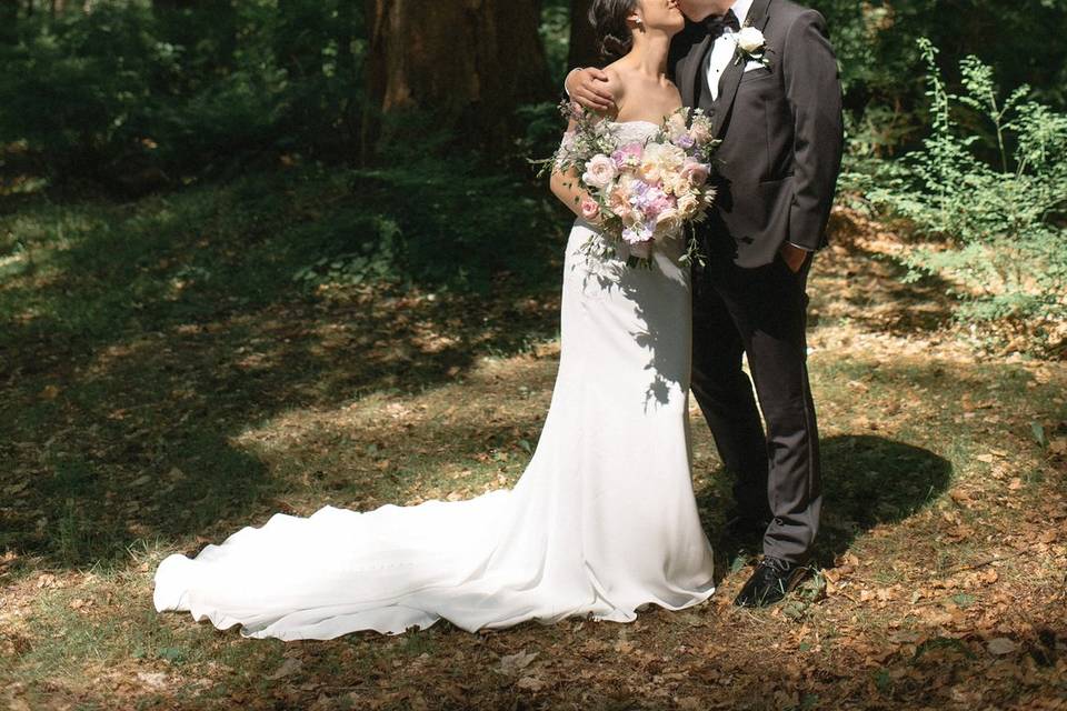 Couple portrait in forest