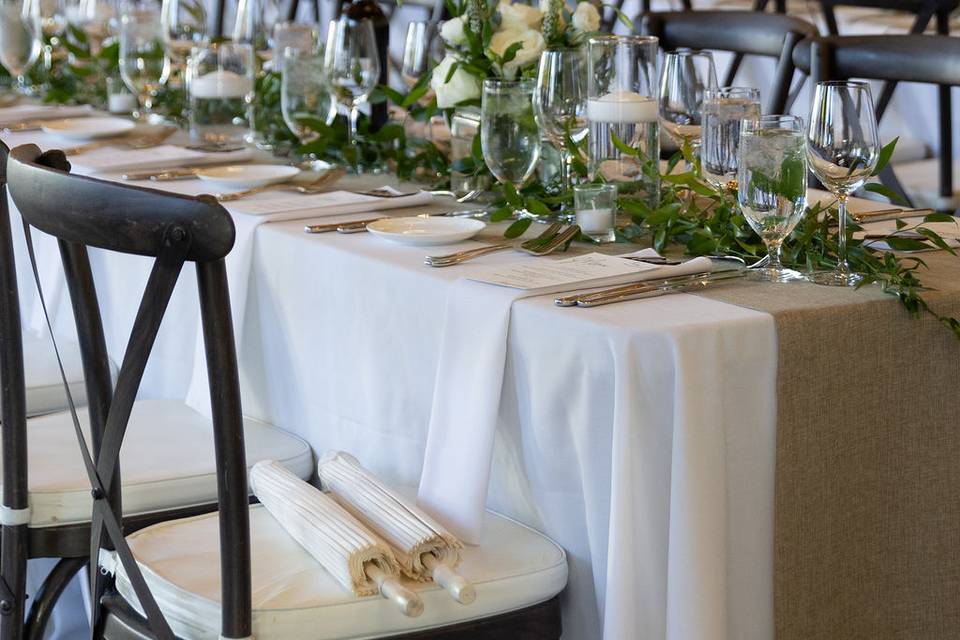 Reception Table Decor