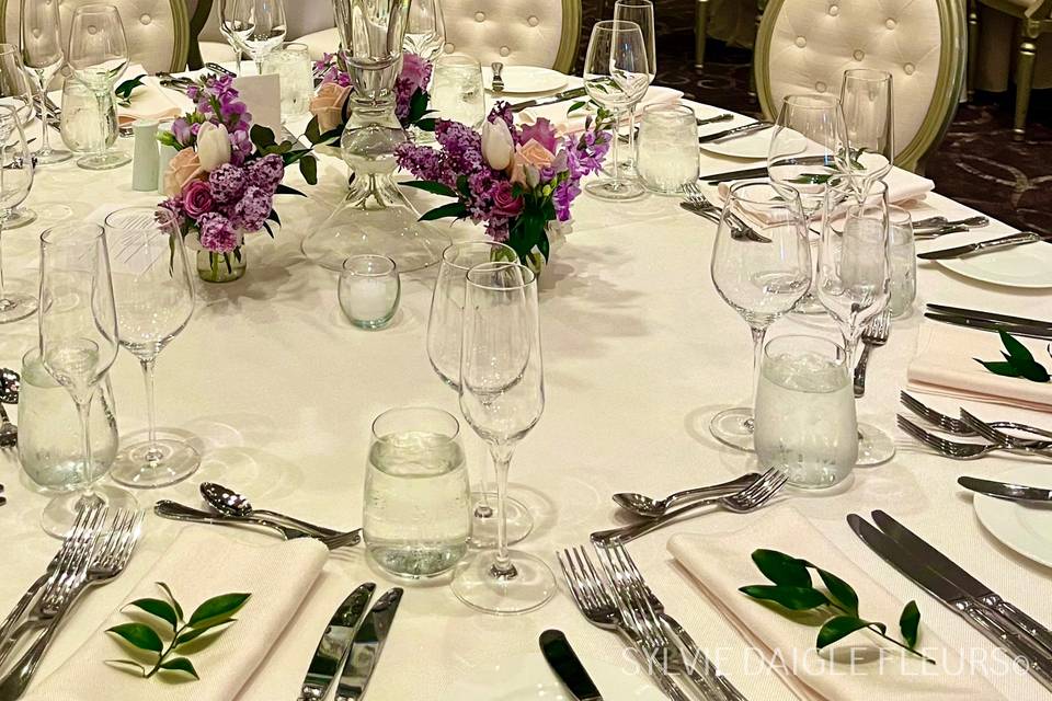 Lilac centerpiece