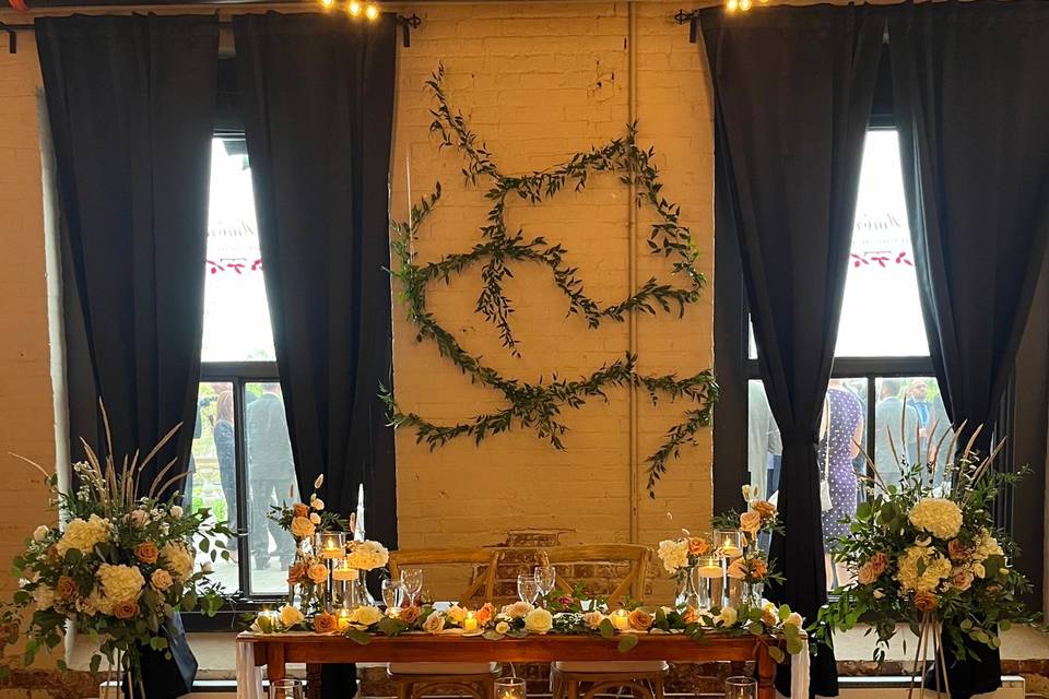Head table & backdrop