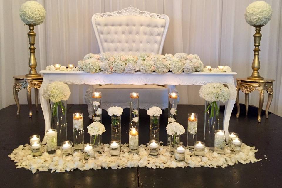 Bride & Groom's table